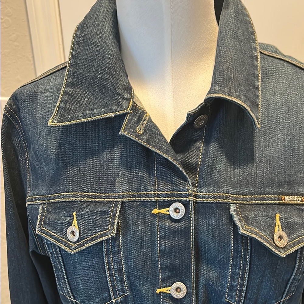 Lucky Brand Blue Jean Jacket Classic Denim Style - Picture 2 of 13
